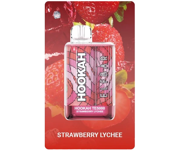 Одноразка Pod Elf Bar Hookah TE 5000 13.5 мл 5% Strawberry lychee (Клубника + личи)
